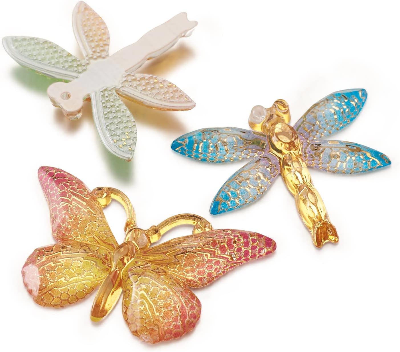 Craftdady Resin Butterfly Wing & Fairy Wing Pendants - Cute Animal Dangle Pendants & Mushroom Charms - Gradient Mermaid Fishtail Charms for DIY Earring, Bracelet & Necklace Jewelry Making - Image 3
