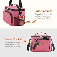 Vista 5 de Lifewit Lonchera reutilizable aislada para hombres, lonchera para mujeres, hielera portátil, congelable, suave, a prueba de fugas, con correa