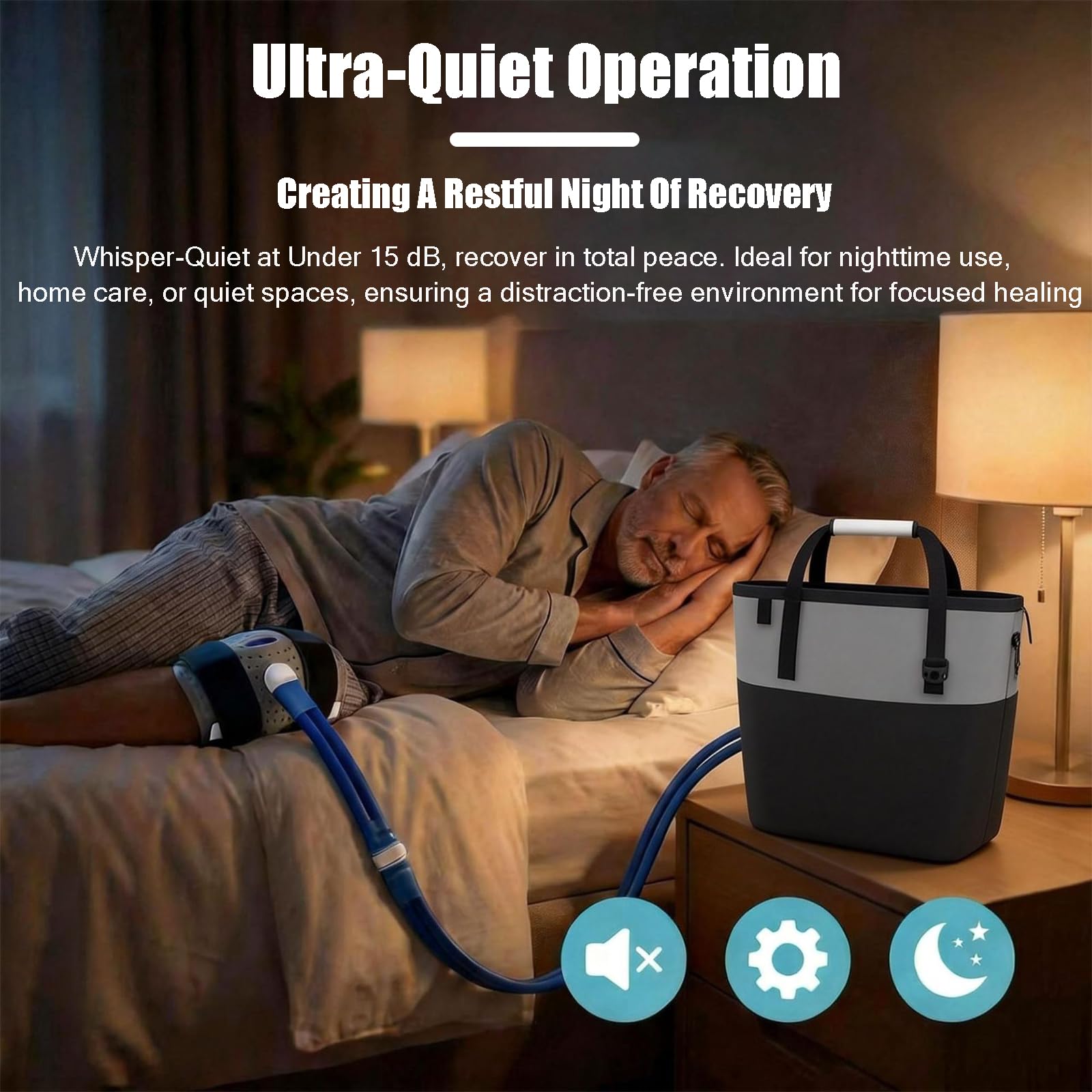 Máquina de Hielo para Rodilla Después de la Cirugía, Máquina Portátil de Terapia con Frío con Temporizador Programable, Lesiones Deportivas, Alivio del Dolor de Crioterapia Green