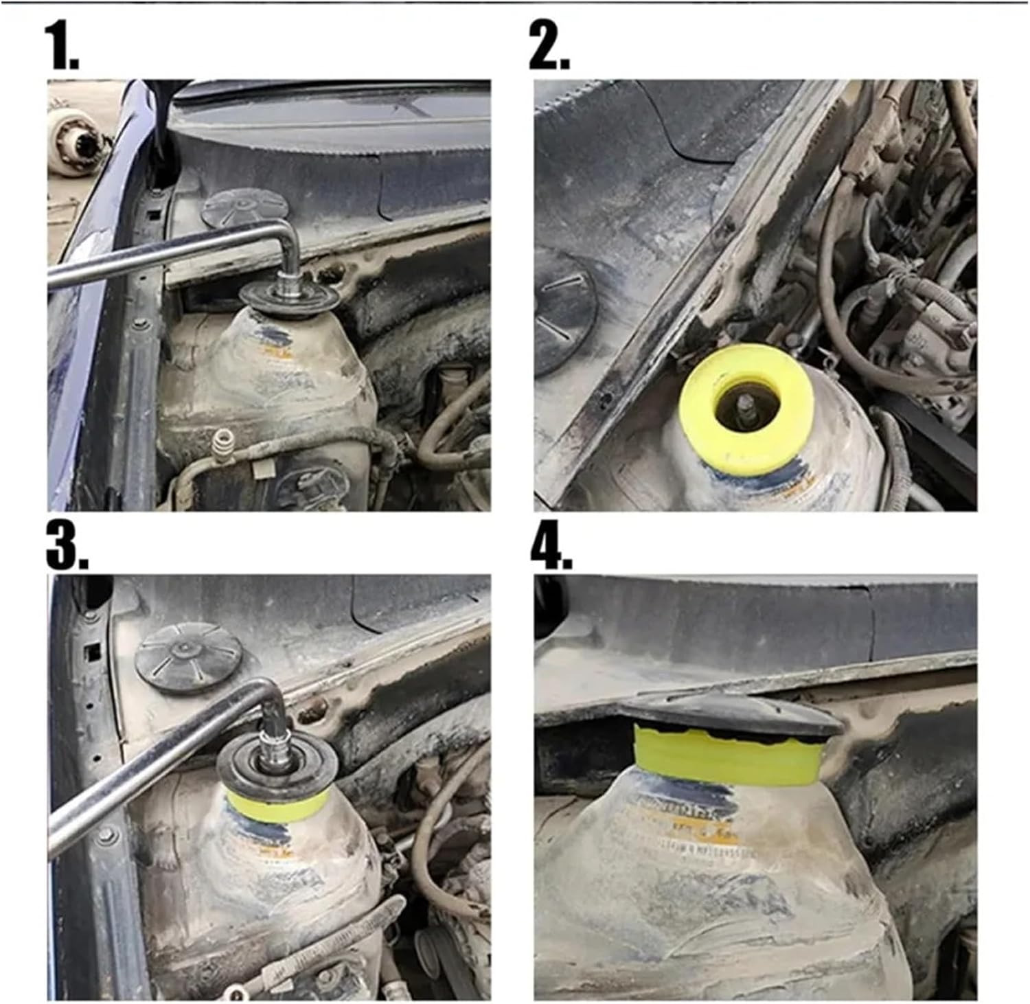 Silencer Pad Rubber Bushing Dampers 2pcs Front Strut Tower Mount Suspension Fit For Golf MK4(2pcs black)