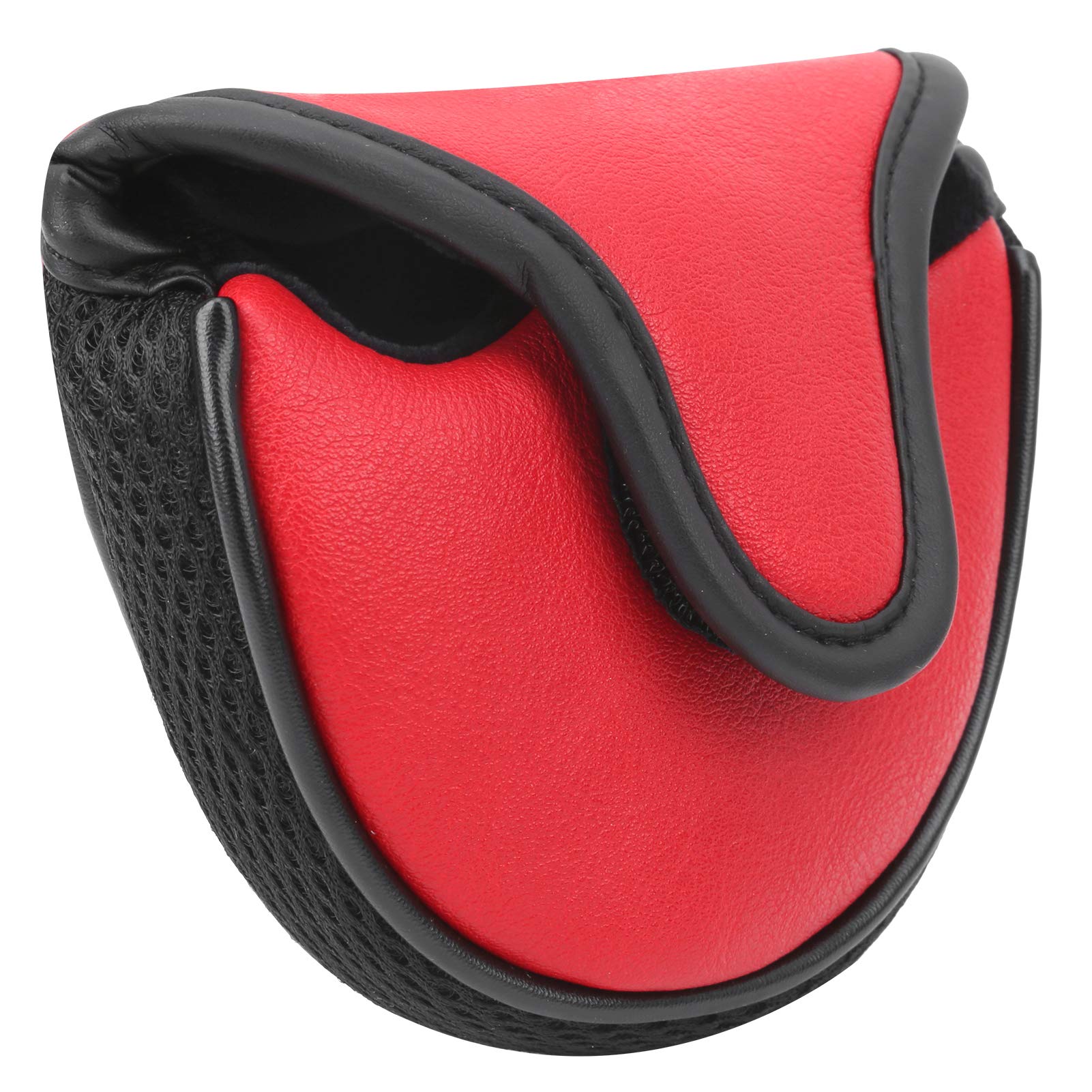 Putter Covers Headcover Semicircle PU Leather Guard Waterproof Accessory Thickened Plush Putter Cover (A)