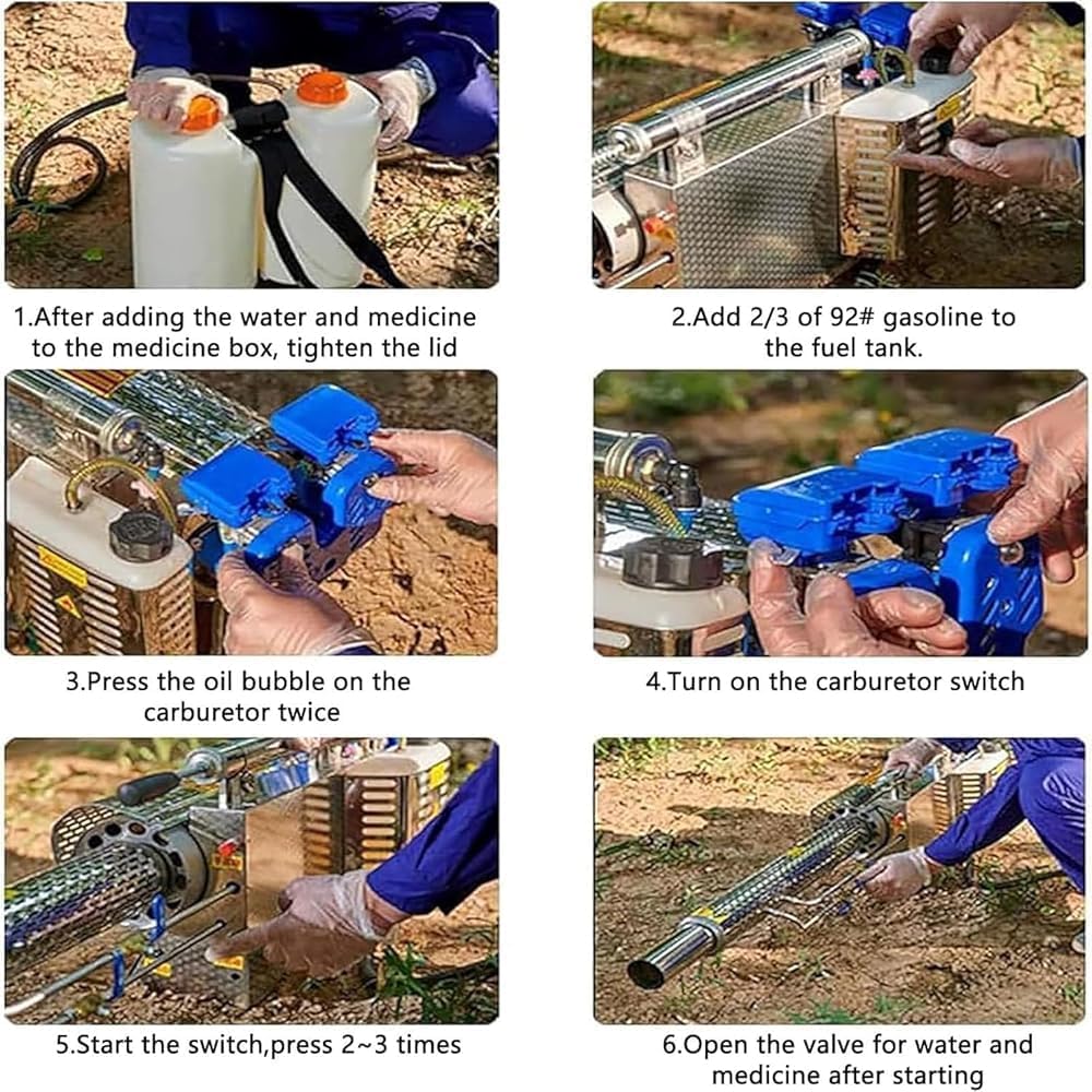 15L Portable Pulse Jet Thermal Fogger, 360° All-Direction Sprayer for Agricultural Use, High-Efficiency & Labor-Saving