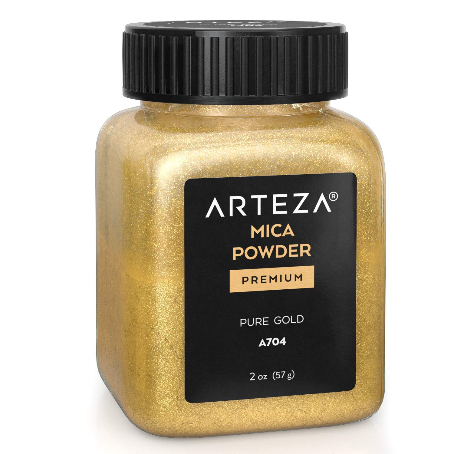 Arteza Mica Powder for Epoxy Resin, Pure Gold A704, 2 oz Bottle, Art Supplies for Candle Making & DIY Crafts