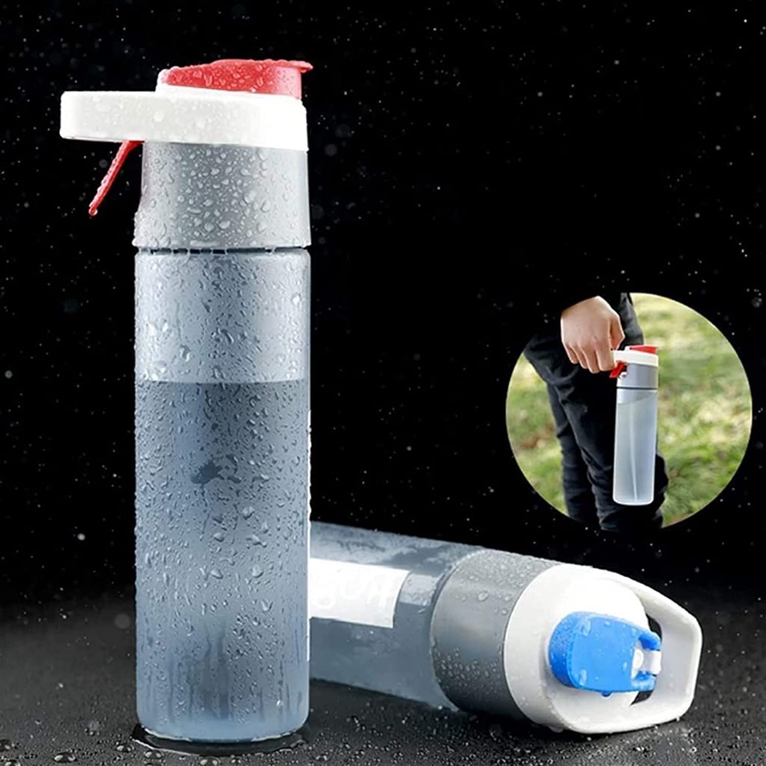 ARTSZY Przenośny kubek termosowy przenośny kubek kubek Outdoor Sports Fitness Cup turystyka izolacja czajnik kubek na wodę (Color : Red)