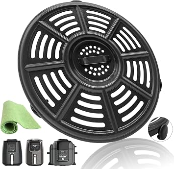 BeranWung 8.2IN Air Fryer Grill Plate for Ninja AF101 4QT AF161 AF150 XL 5.5QT Air Fryers, Upgraded Air Fryer Crisper Plate Grate Crisping Tray Rack for Ninja FD302 Foodi Pressure Cooker