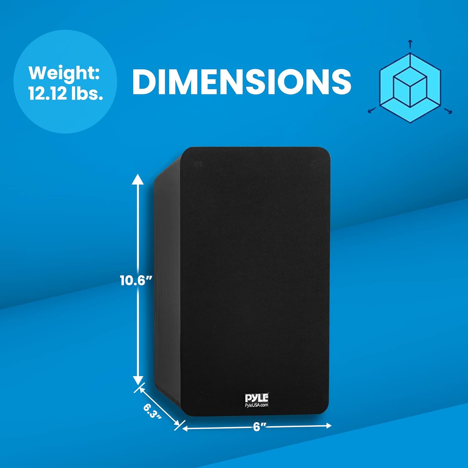 PyleUsa 5.25'' Home Theater Wooden Bookshelf Speakers- Wall Mountable with 0.75'' Silk Dome Tweeter and Aluminum Voice Coils, Pair, Neat Black Color, Gold Plated 5 Way Binding Post - PSMSP5 Speakers 5.25 inch image 7 of 11 B09NDWPZVL