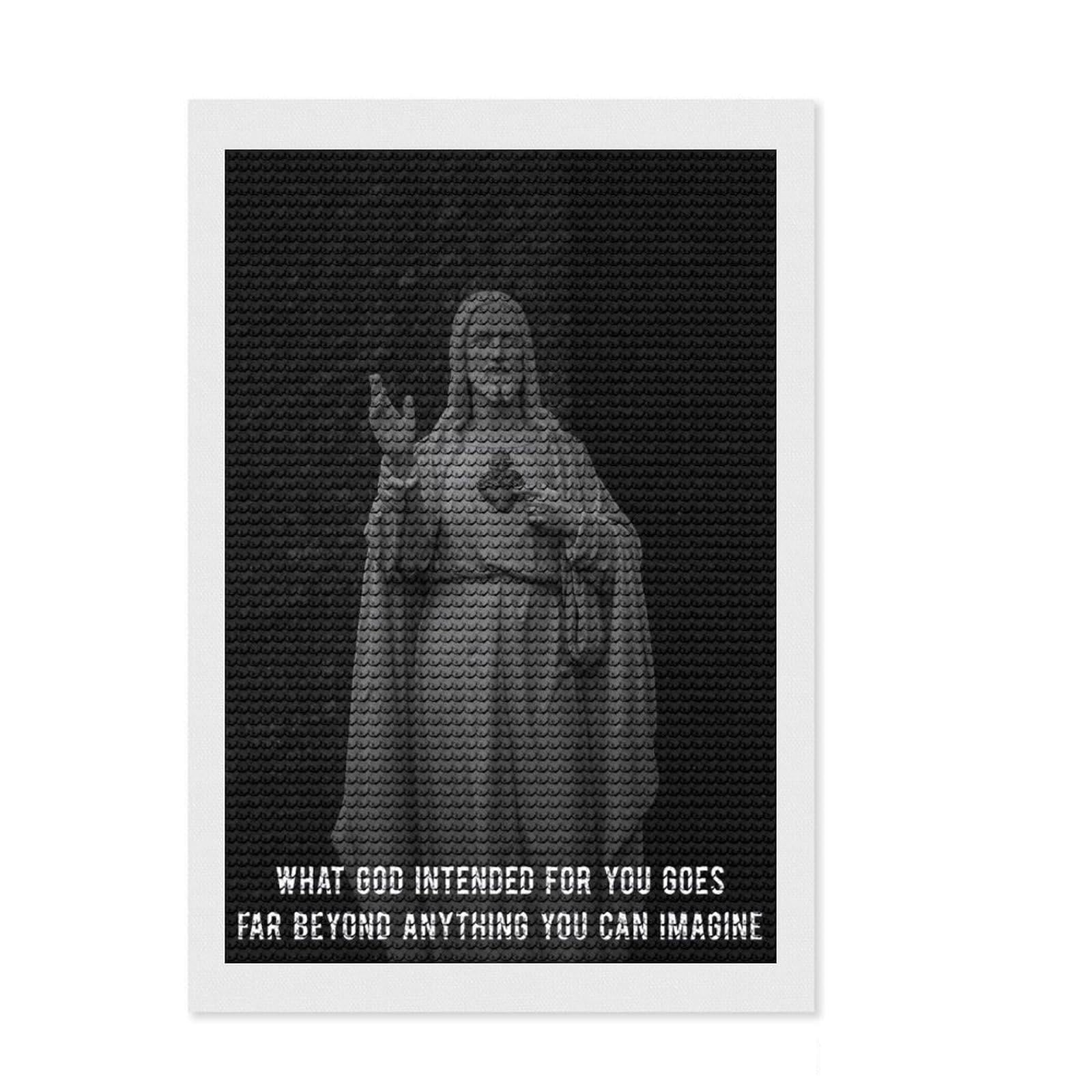 Junmoney Christ Quote to Remember Diamond Art Canvas 8"x12", Stress Relief Craft, Neat Printed Canvas, Modern Decor, for Family Craft Time