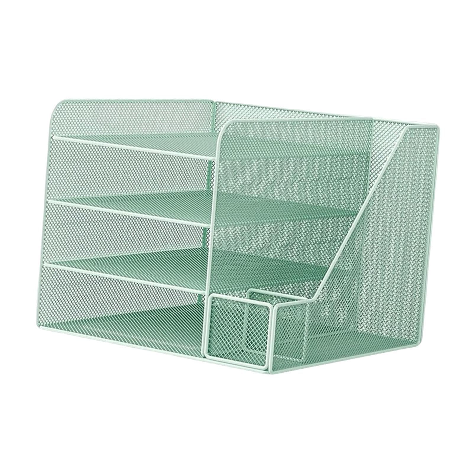 Generic Organizzatore Da Tavolo, Portadocumenti, Salvaspazio, Multifunzione, Porta Caramelle, Portadocumenti, Vassoio Portadocumenti per Bancone, Verde