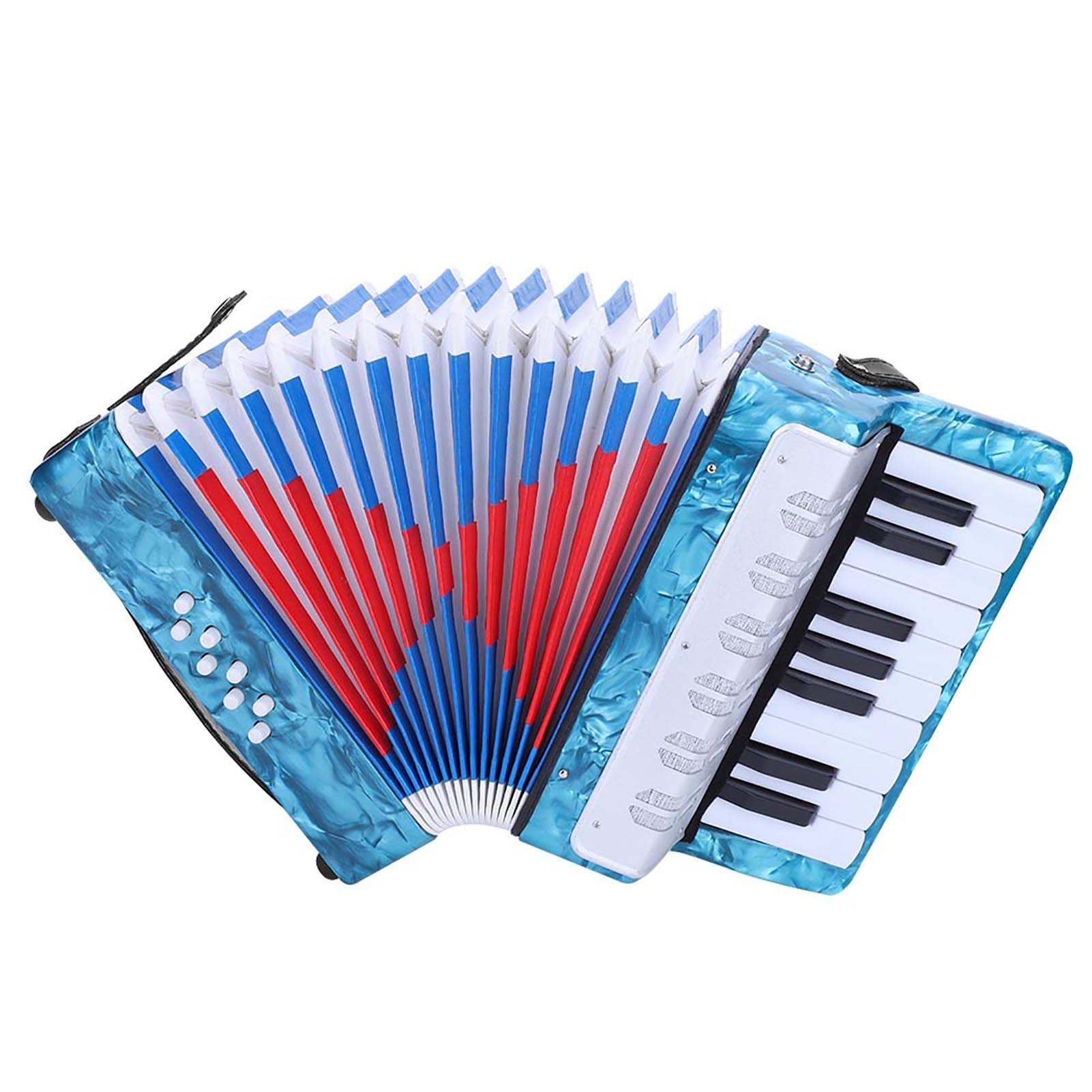 Fisarmonica, 17 Chiave Fisarmonica per Pianoforte, 8 Bassi Fisarmonica, Dono di Mini Accordo di Strumento Musicale per Studenti Principianti (Azzurro)
