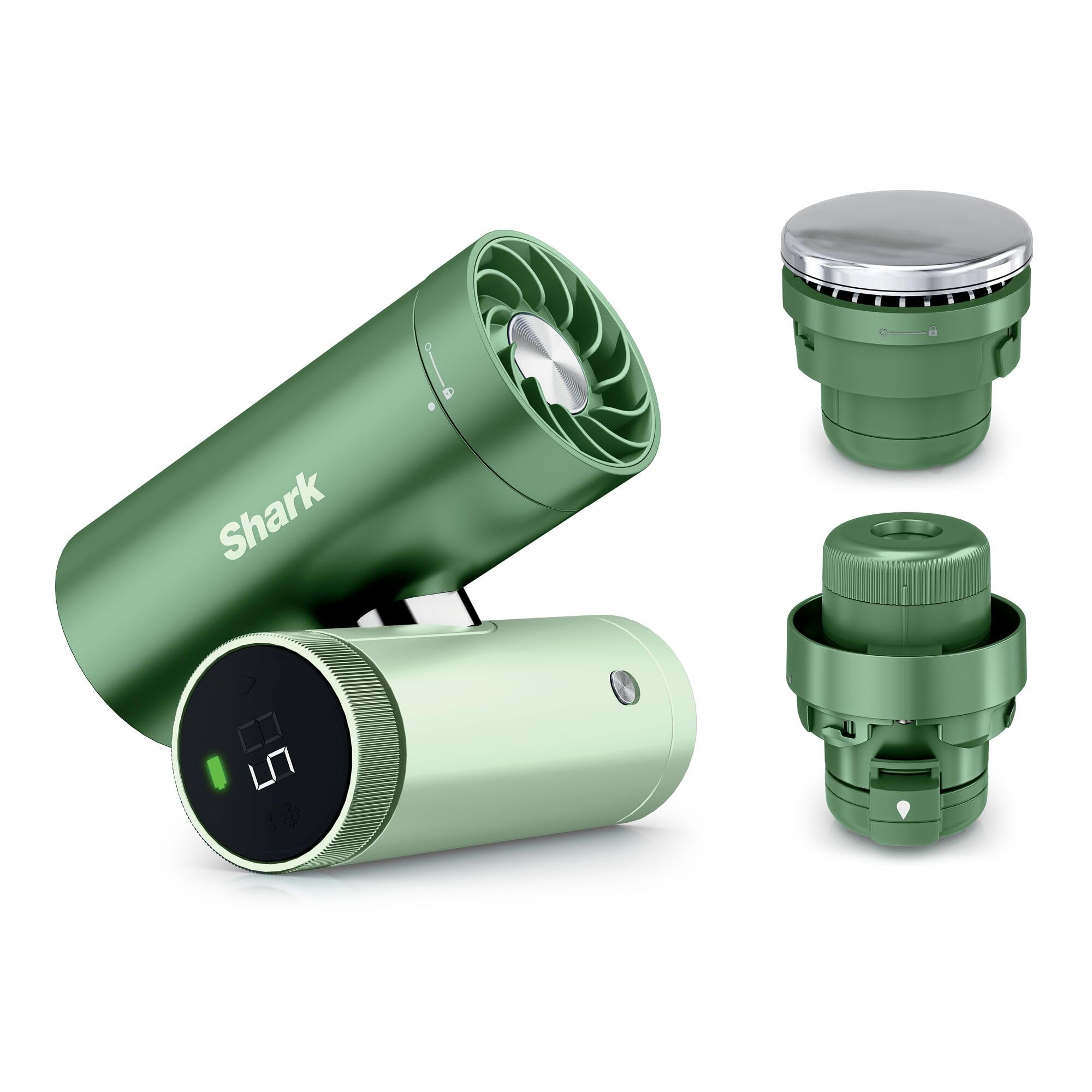 Shark Shark ChillPill 3-in-1 High-Speed Fan, Ultra-Fine Mist and InstaChill System, Includes 3 Cooling Attachments, Travel-Friendly De