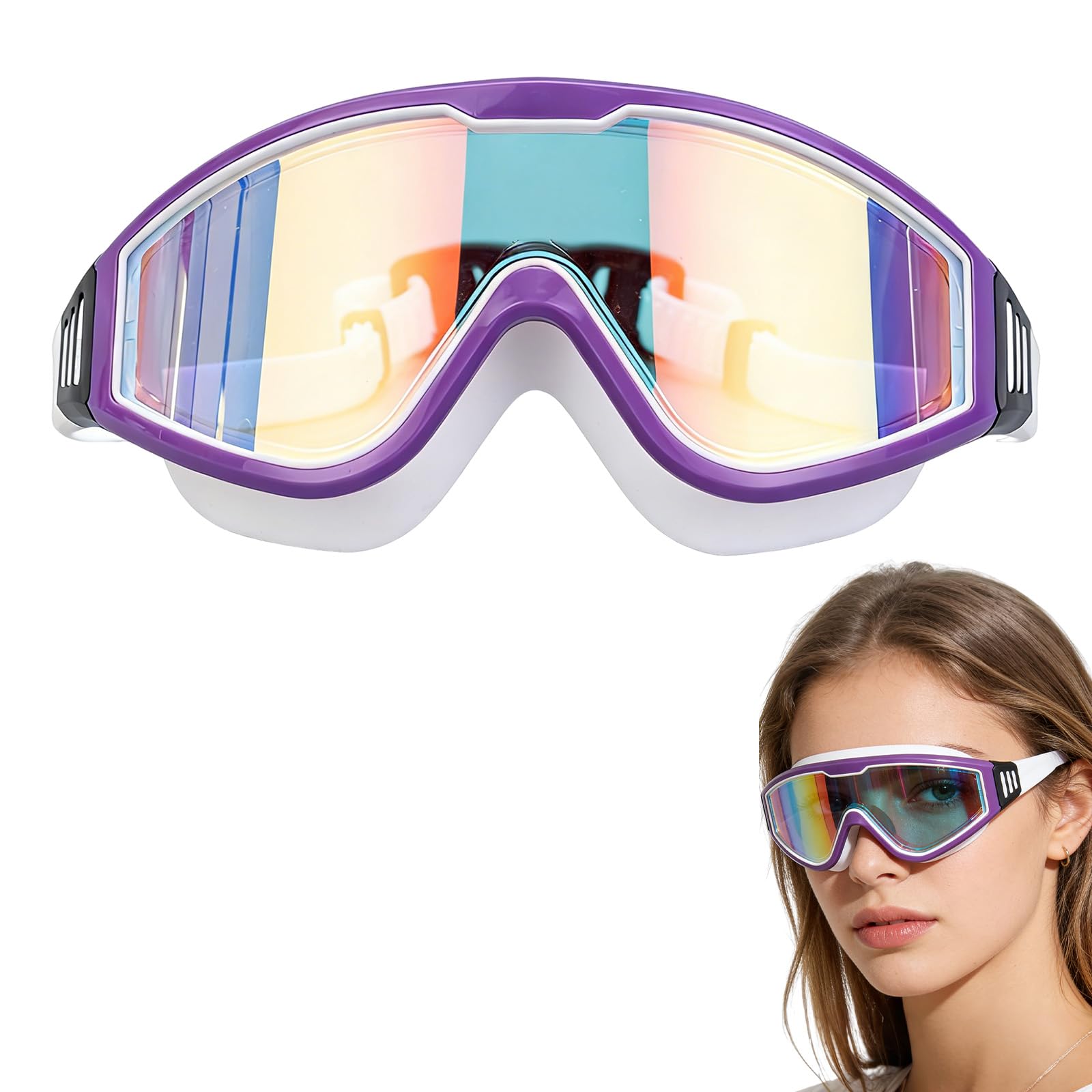 Jodsen Swimming Goggles for Adult Junior Men Women,Swim Goggles Anti Fog UV Protection No Leaking,with Storage Case,Clear Vision,Adjustable Silicone Strap Full Protection Silicone Swim Goggles (A11) — image 1