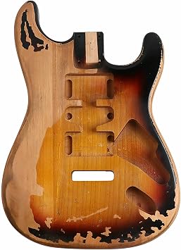 Relic Electric Guitar Body Nitro Alder Strat Style H-S-H Route DIY Guitar Body 3 Tone Sunburst.