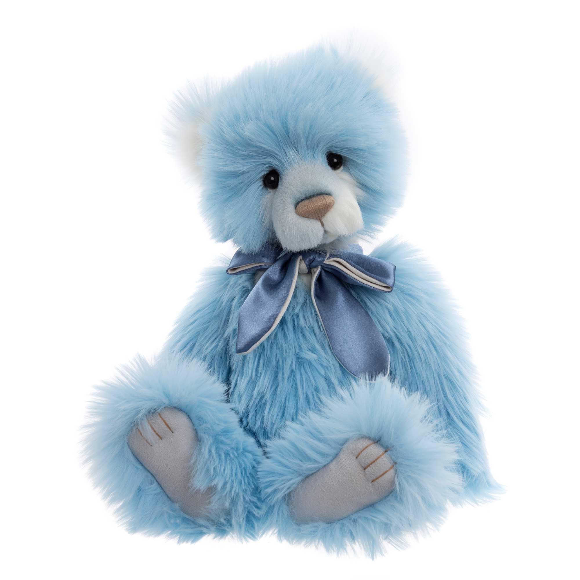 Charlie Bears Suzanne | Bright Blue Plush Jointed Teddy Bear Collectable for Adults and Children aged 3 years and up