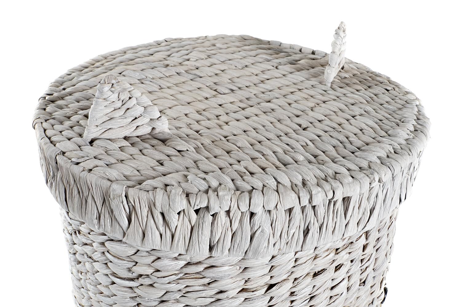 CESTA ROPA FIBRA 42X42X63 GATO BLANCO