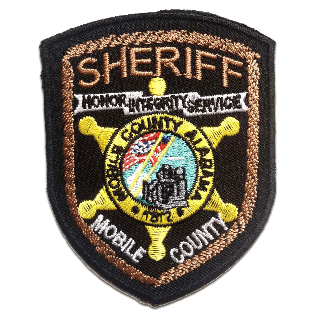 Catch the Patch Sheriff Iron-on Patches Police 6,8 x 8,5 cm for Adults with Constable Department Patrol Authentic Vintage, SWAT Insignia Tactical Souvenir Detail UK