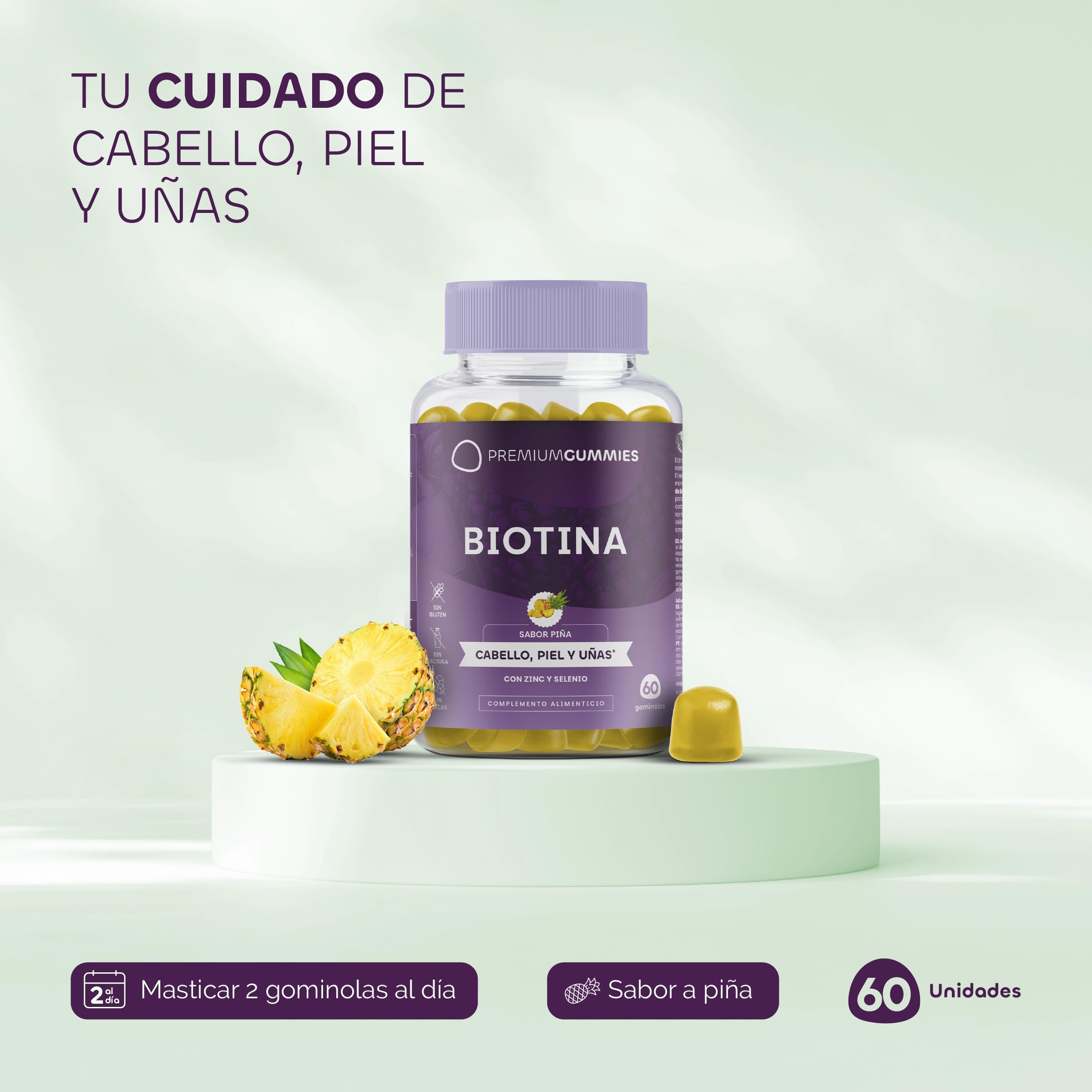 Pack Glow Pre-Verano - Colágeno + Biotina 5000mcg + Multivitaminas - Cuidado de Piel, Cabello y Uñas - Con Zinc, Selenio, CoQ10 y 13 Vitaminas - Sin Azúcar - 180 Gominolas