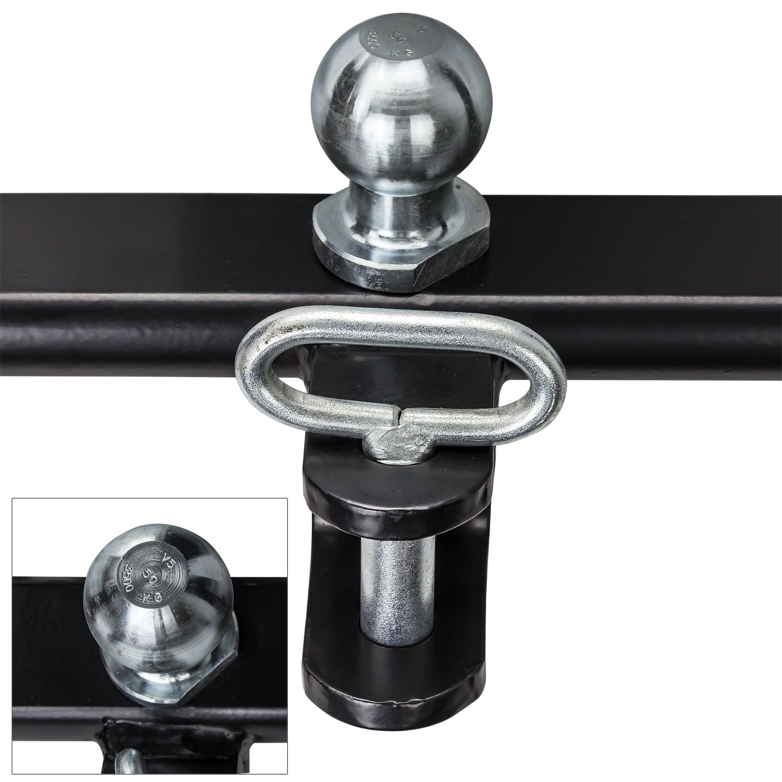 Gancio di traino antirotazione, seminativa, a cingoli con testa a sfera, capacità di traino da 2 T fino a 3,5 T, semplice da proteggere contro la flessione