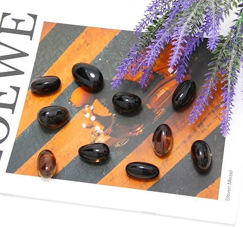 Miniatura 54 de Piedras de ojo de tigre naturales pulidas, cristales y piedras curativas de cuarzo a granel para Wicca, Reiki, energía curativa, piedras de chakras