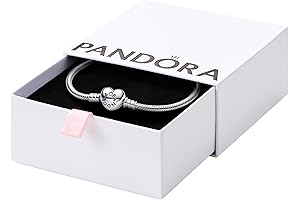 Moments Sterling Silver Heart Clasp Snake Chain Bracelet - Compatible with PANDORA Jewelry