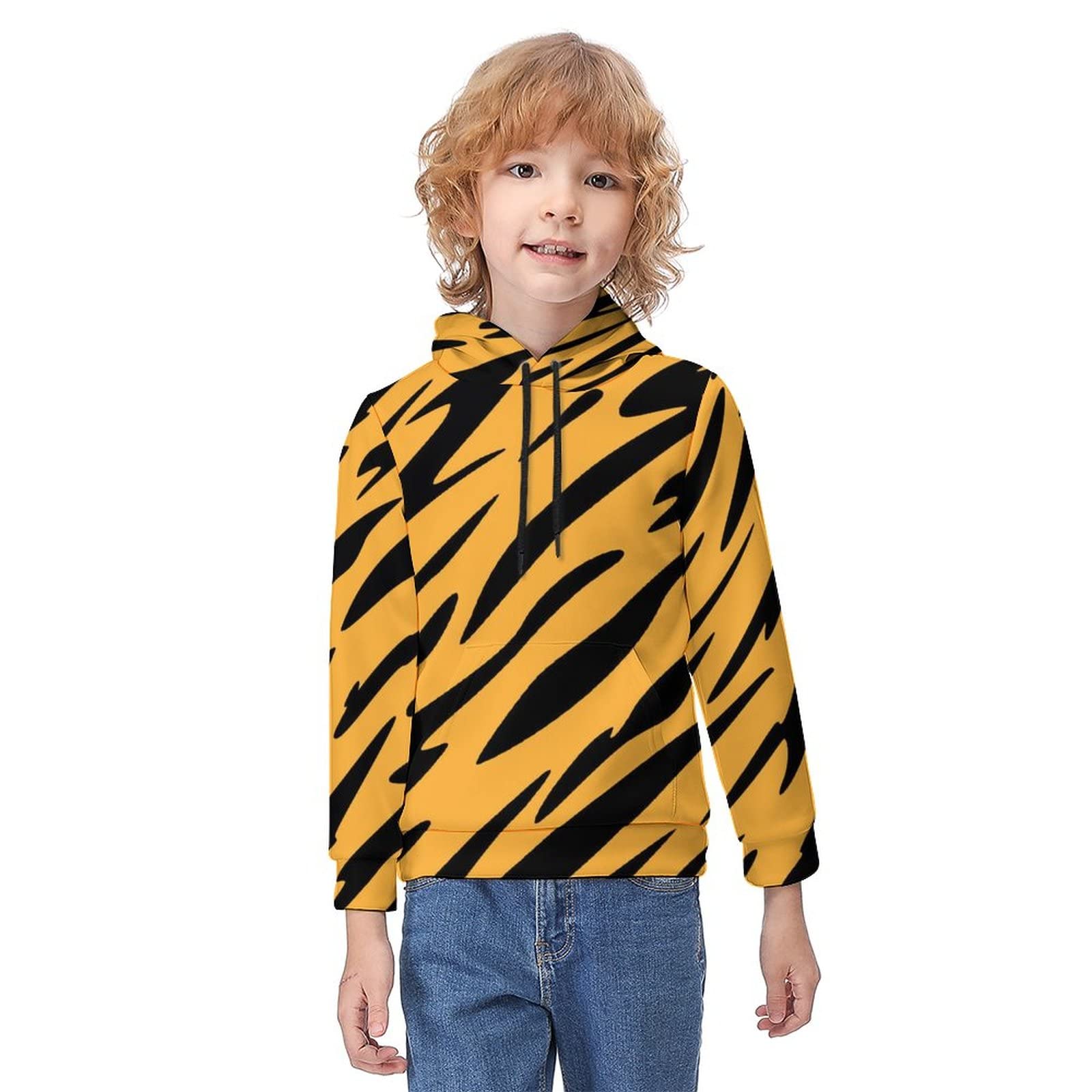 Amazon.co.jp: キッズ 子供服 パーカー オレンジ ストライプ 縞 プル 