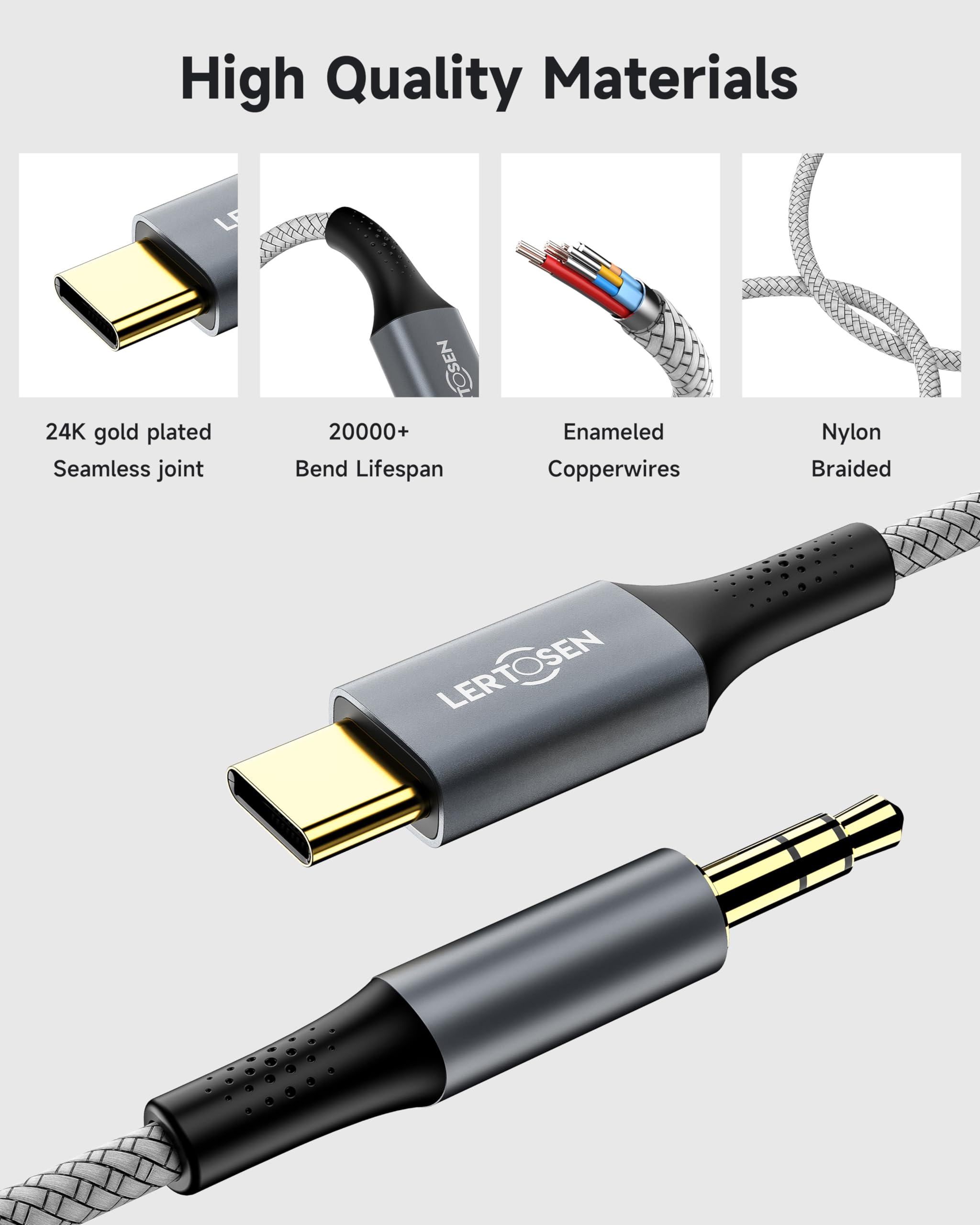 Adaptateur USB-C Vers Jack 3,5 Mm - 2 Pièces - Compatible IPhone 15, Galaxy S24, Google Pixel, Casque, Haut-parleur