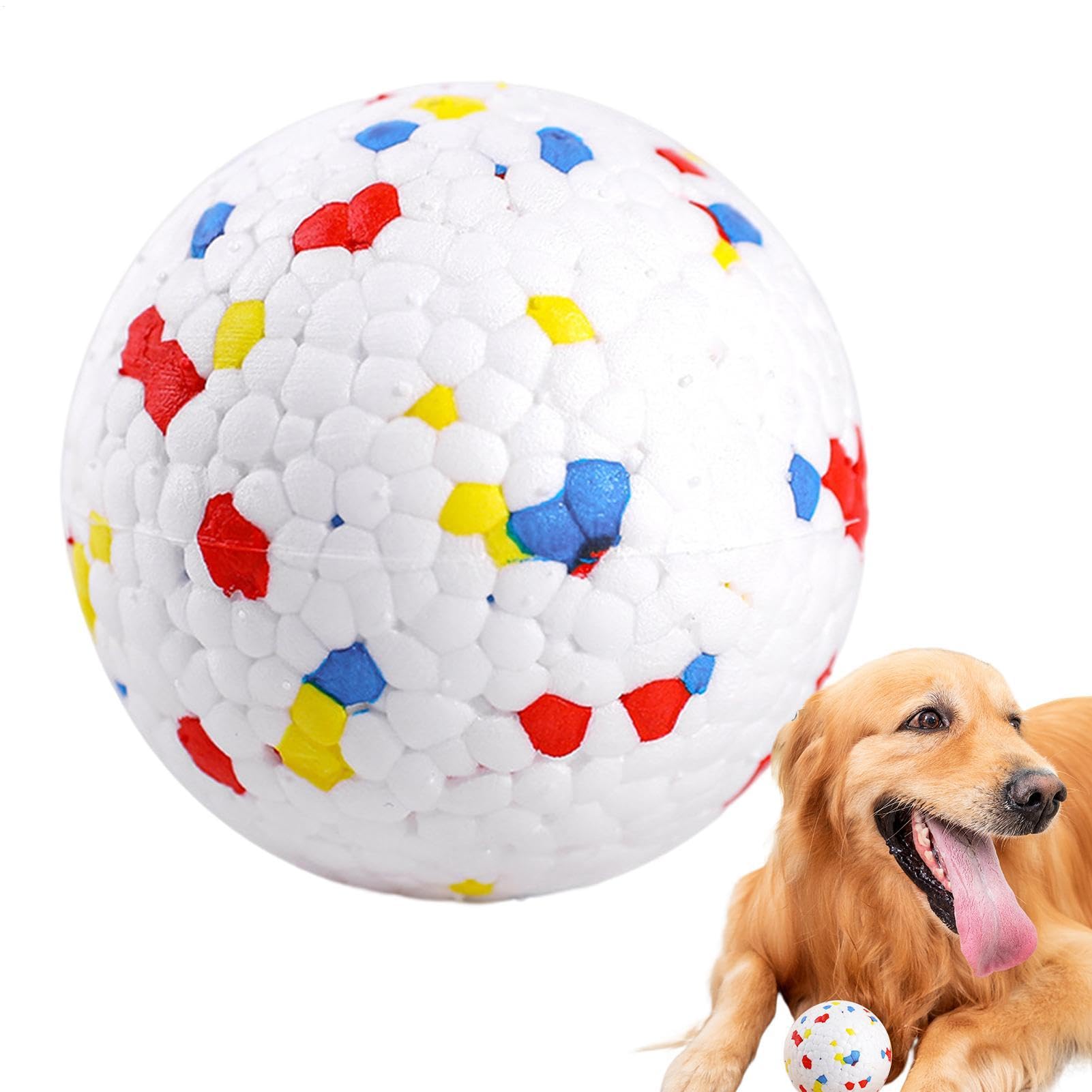 Spizummp Indestructible Dog Ball - Dog Balls Nature Rubber High Bounce Solid Dog Balls, Bite-resistant Silent Dog Walking Ball, Teething Balls For Throw And Fetch - 7cm