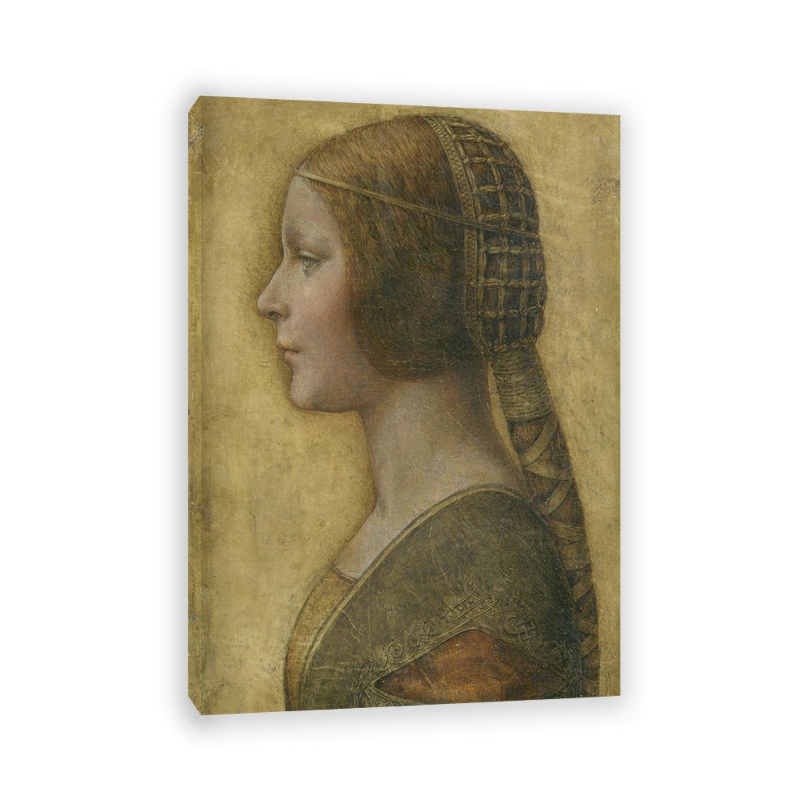 Portraits Impression Sur Toile De Vinci Belle Princesse 90x125cm - 8