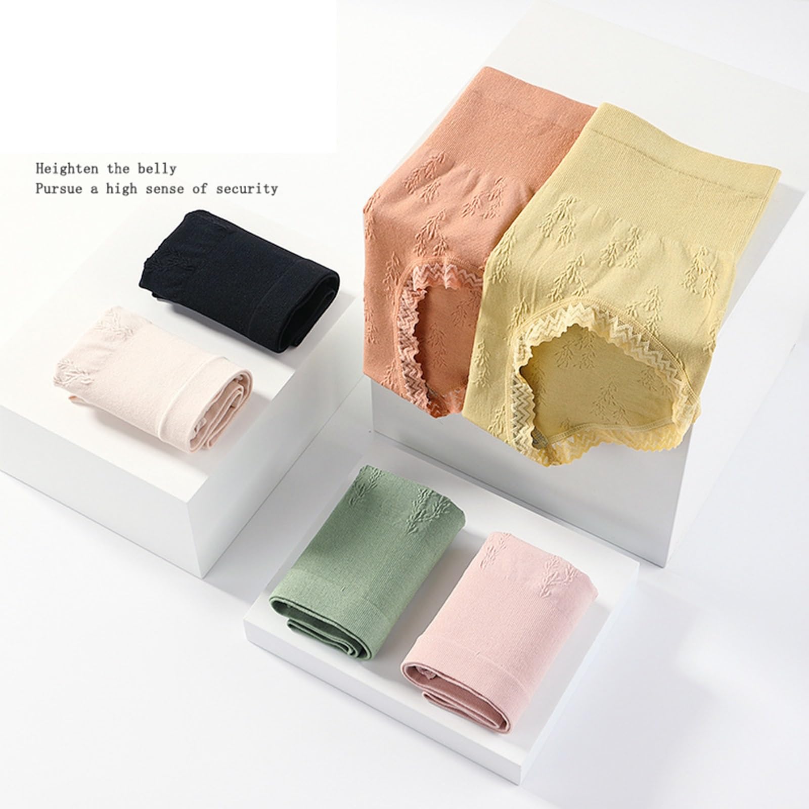 POCHY Donna Intimo Vita Alta Taglie Forti Mutandine Maxi Sciolti Slip Comodi Donna Mutande 3/6 Confezioni