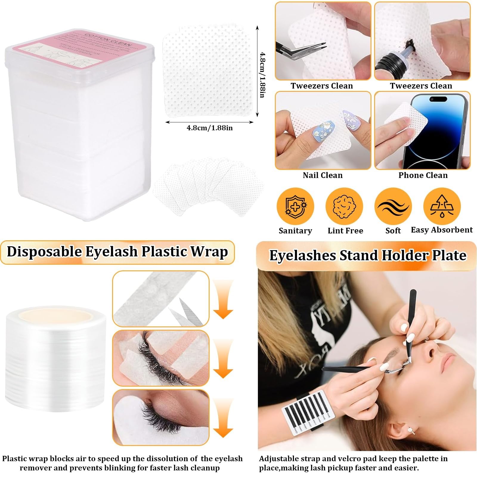 Kit professionale per l'allungamento delle ciglia con testa di manichino e strumenti, kit per principianti e studenti per principianti e studenti