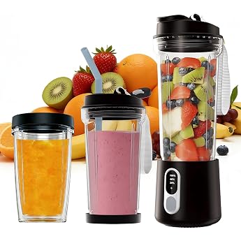 Portable Blender Stand Mixer Smoothie Maker 500 ml Mini Blender Mini Blender Smoothie Maker to Go 300 Watt Portable Blender Small Juicer for Juice Shake Smoothie and Baby Food