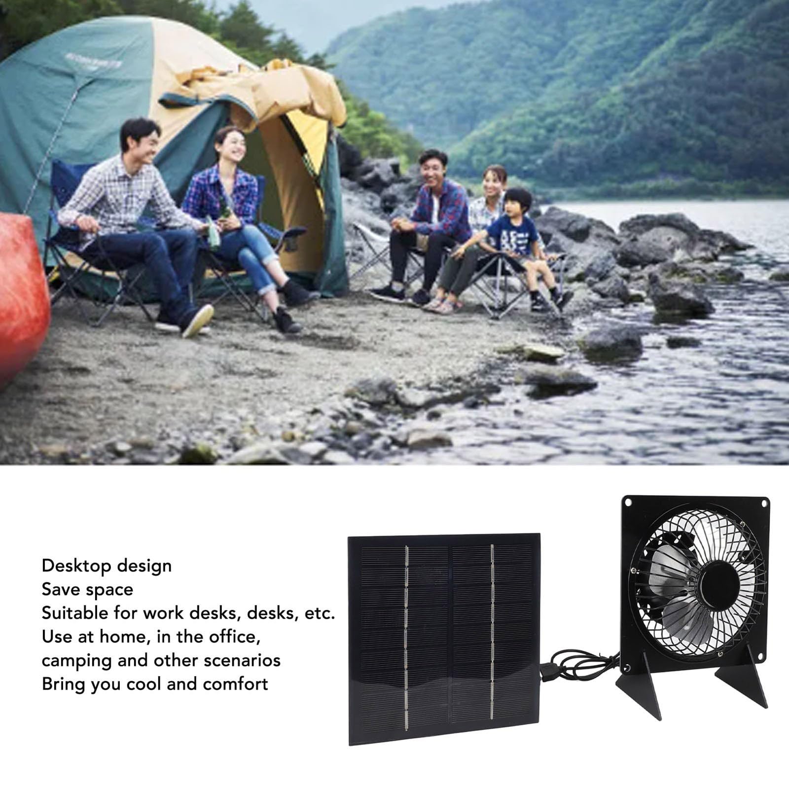 CHENZILIN Solar Power Ventilation Fan Kits Waterproof Monocrystalline Exhaust Fan for Chicken Coops Greenhouses Sheds Pet Houses