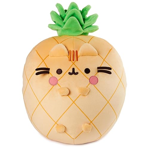 GUND Pusheen Pineapple Scented Squisheen Plush, Squishy Toy Stuffed Animal for Ages 8 and Up, Yellow, 11” - Scented Pineapple
