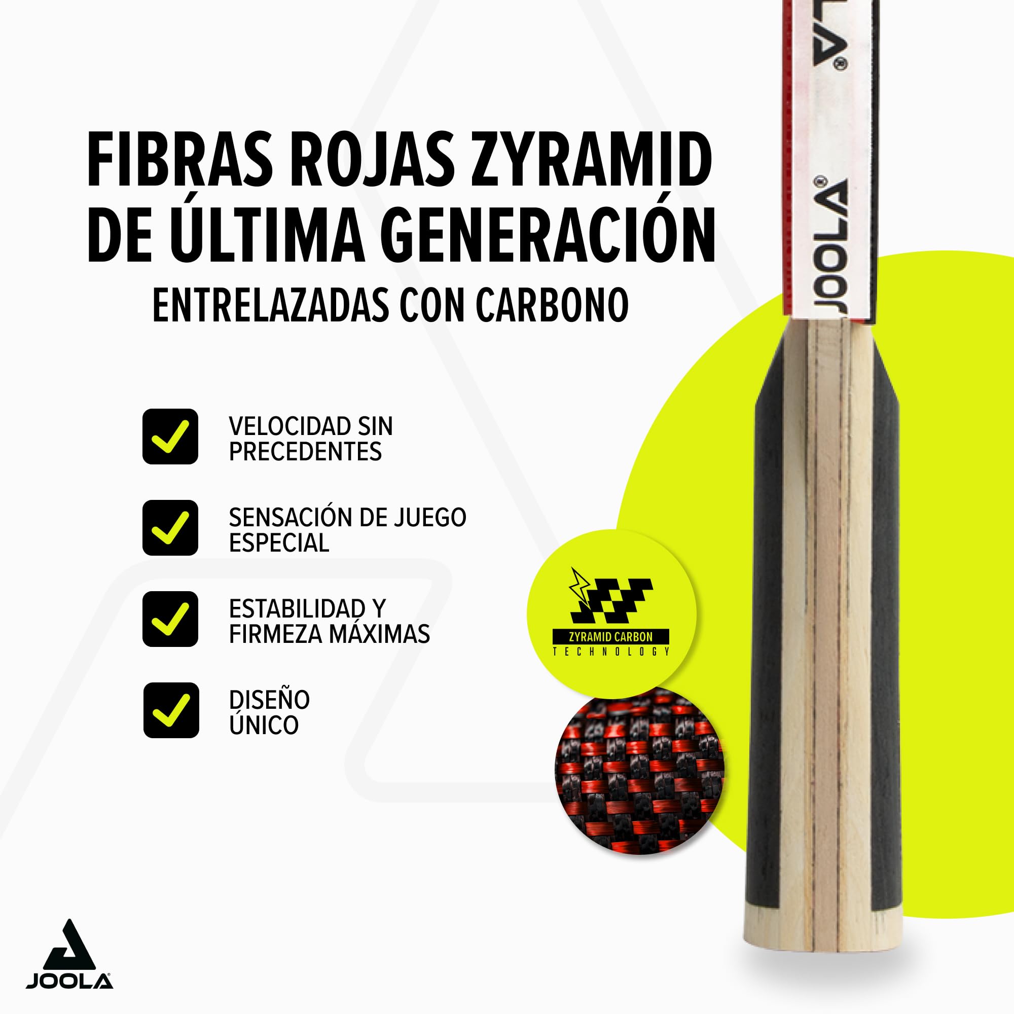 JOOLA Raqueta de tenis de mesa White Infinity Z – Raqueta profesional con revestimientos Micron X y caja magnética