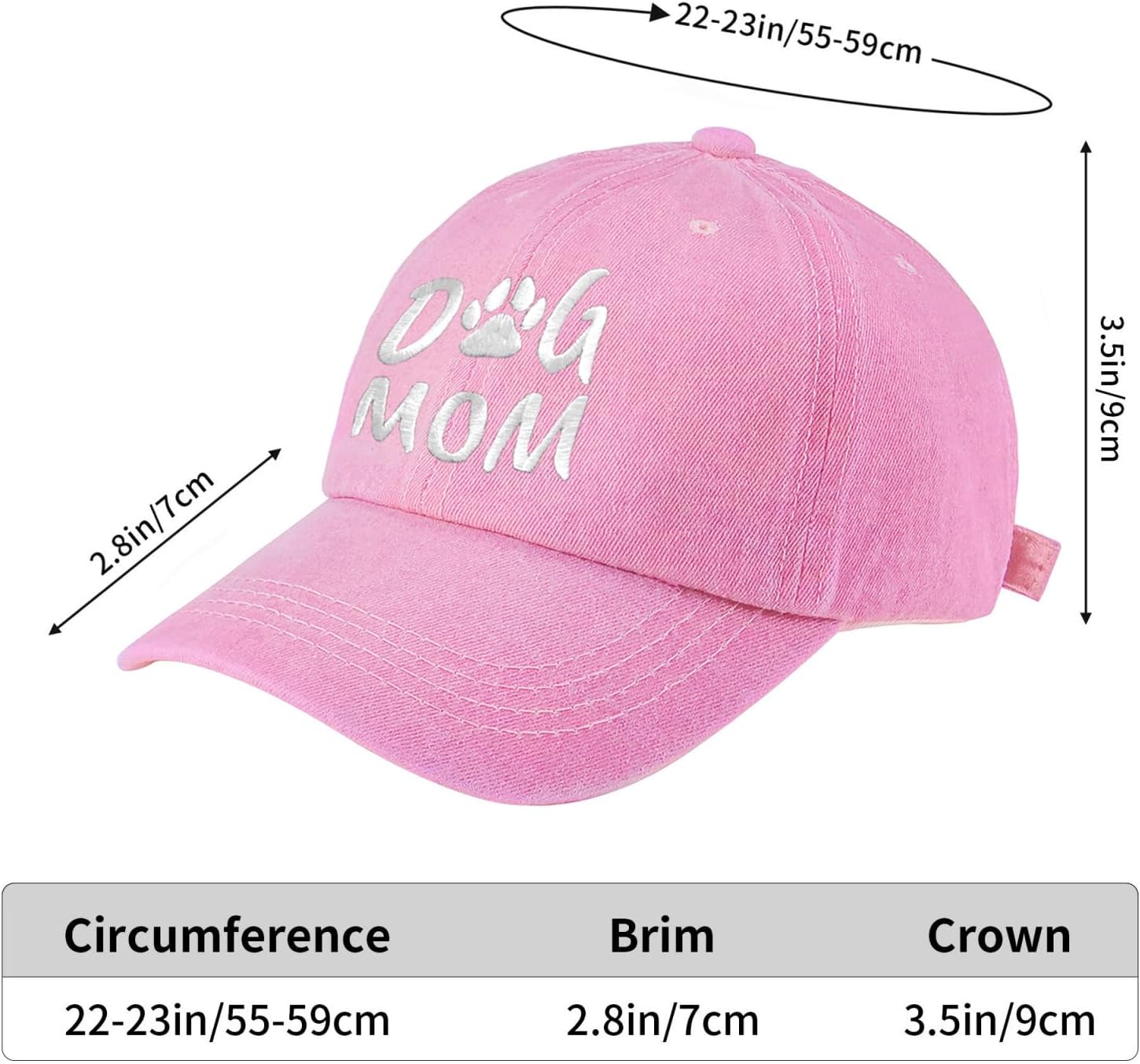 Dog Mom Hat Dog Mom Gifts for Women Embroidered Adjustable Dog Lovers Baseball Cap - Image 2