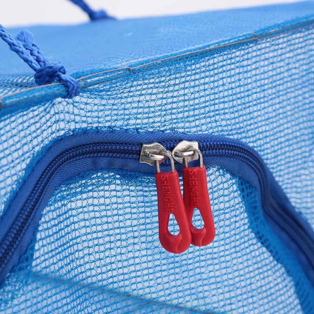 Anself Malla de secado plegable con 4 capas para vegetales, platos y pescado Azul