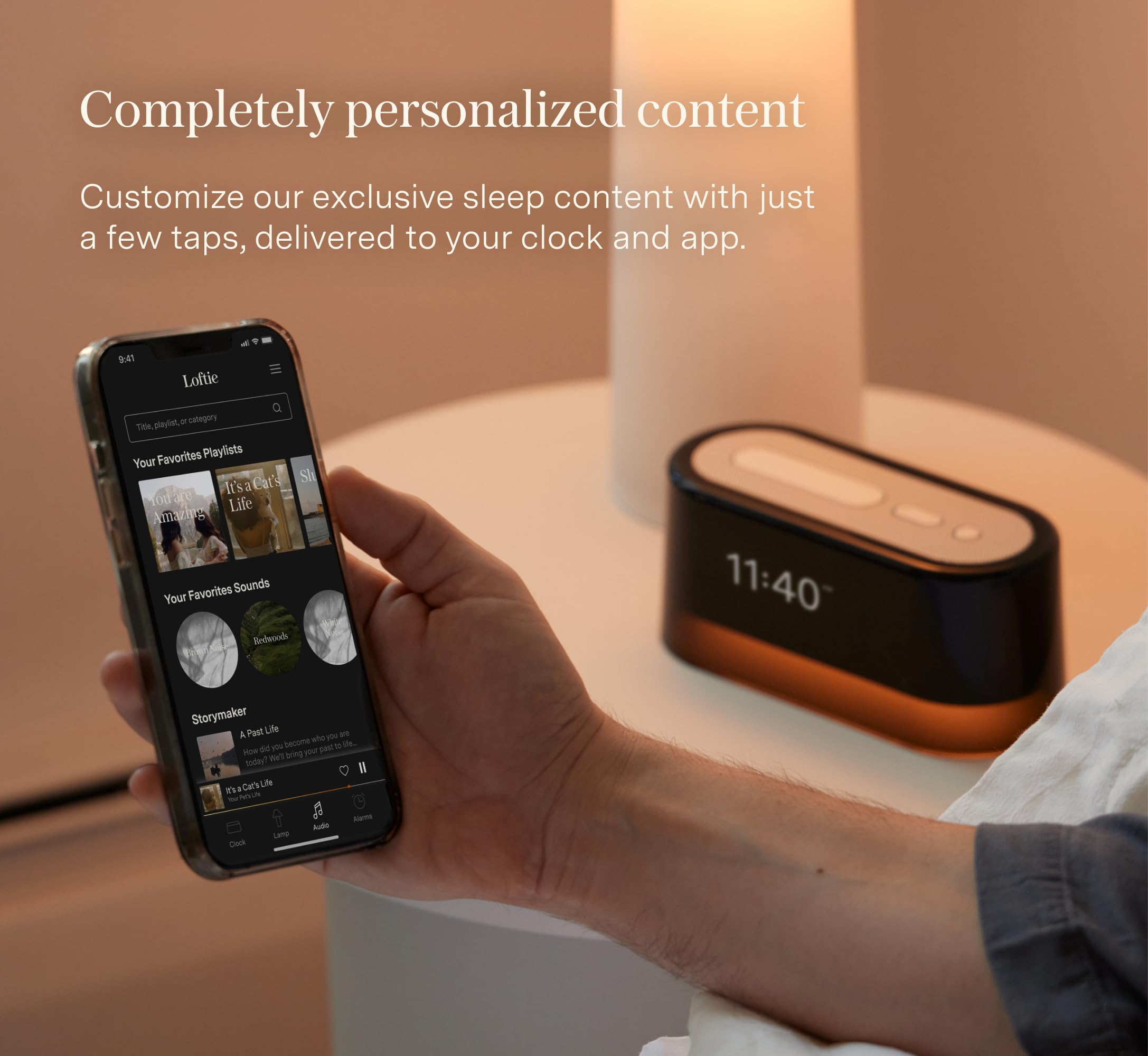 Loftie Smart Alarm Clock - Bluetooth Speaker, Sound Machine, Custom ...
