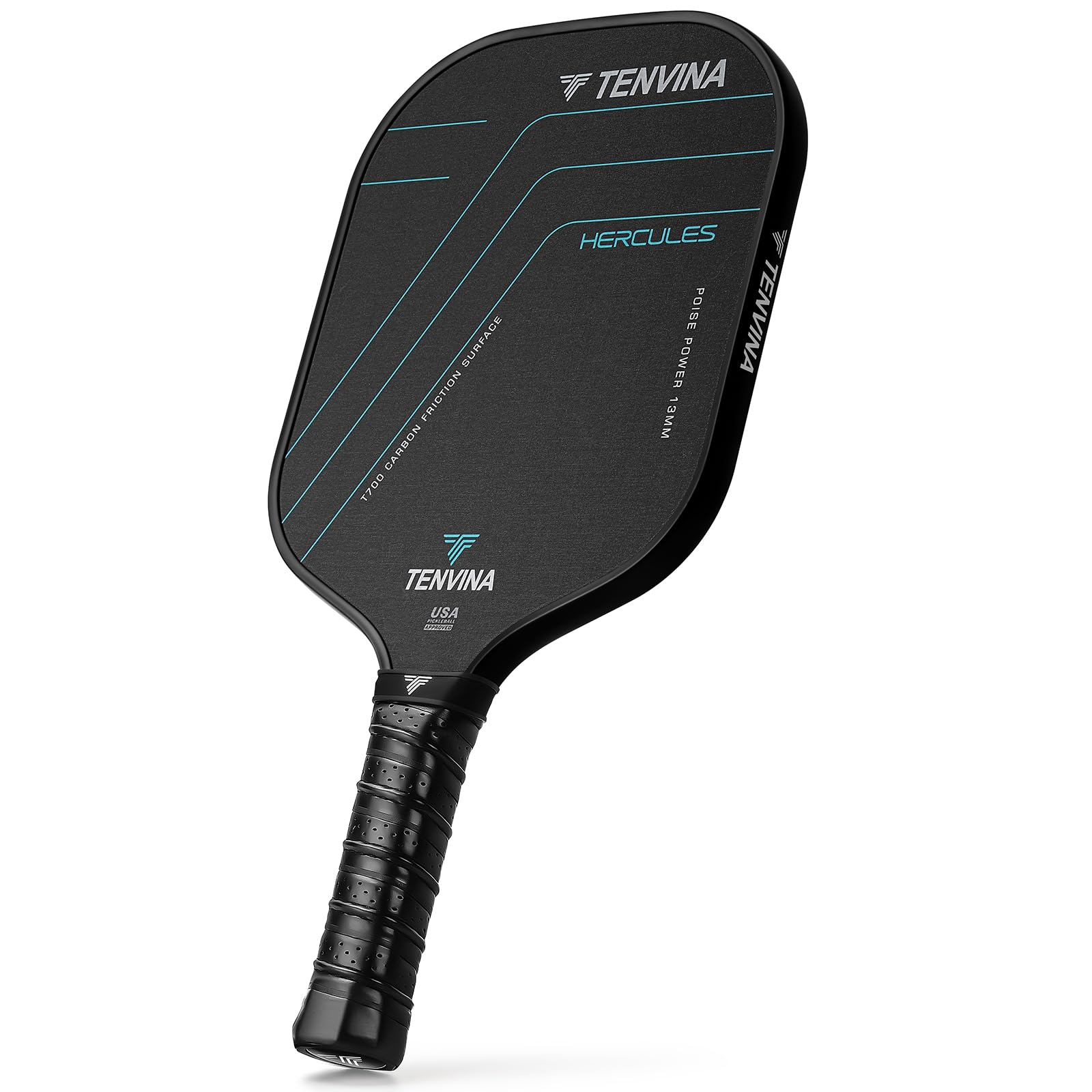TENVINA Pickleball Paddles, Multi-Layer T700SC Textured Carbon Fiber Pickleball Paddle, Pickle Ball Paddle USAPA Approved with Strong Spin &amp; Power, 4-Types of Shapes and Thicknesses