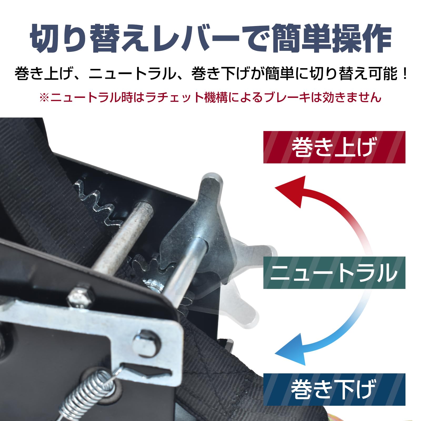 Amazon.co.jp: Kaitou ハンドウインチ 手動ウインチ ベルト式 1.5t
