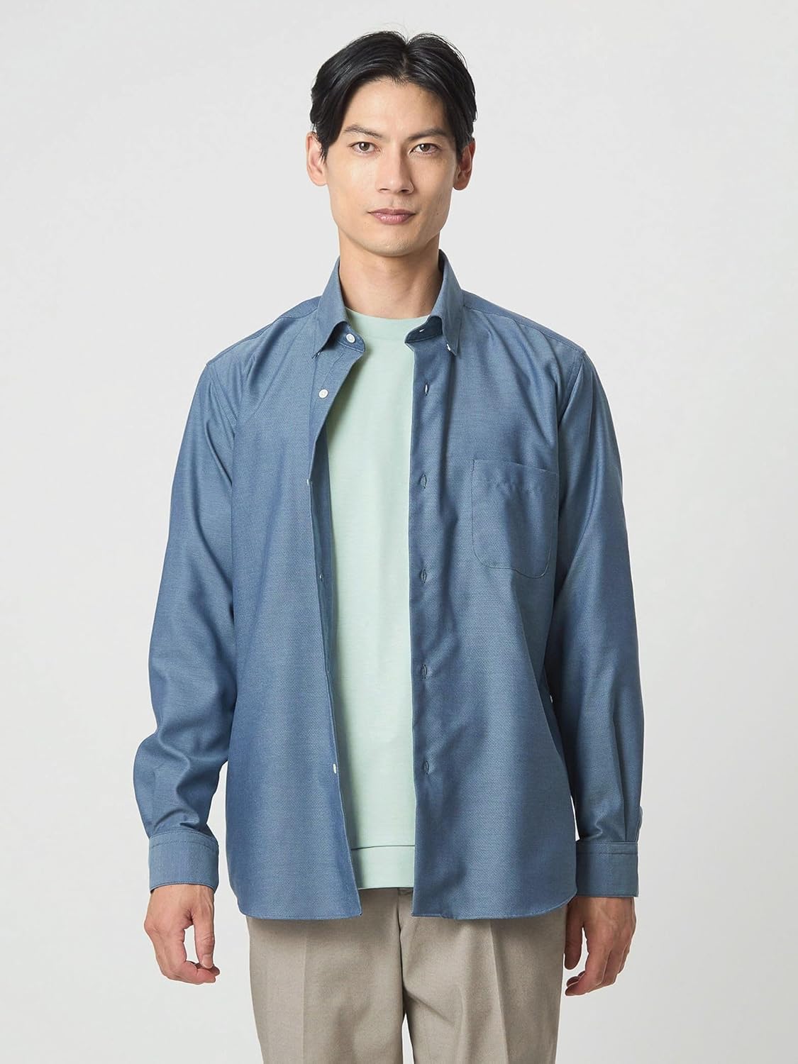 [ユナイテッドアローズ グリーンレーベル リラクシング] L/A ポンチ ビズ クルーネック カットソー -抗菌- 31121400