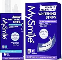 Vista 10 de Tiras blanqueadoras dentales MySmile, Tiras blancas con infusión de hidroxiapatita, Blanqueamiento dental sin sensibilidad con ingredientes