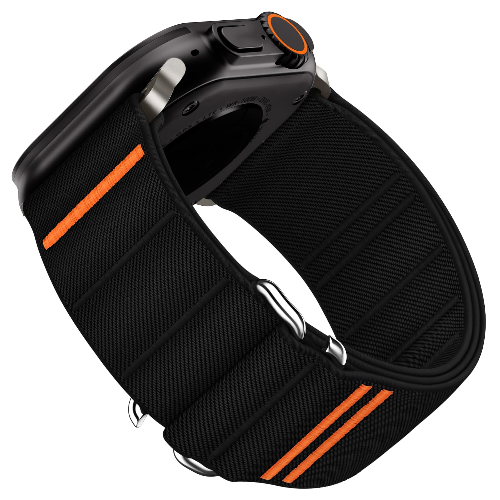 Suitisbest Elastic Nylon Sport Band with S-Hook, Compatible with Apple Watch 49mm, 45mm, 44mm, 42mm, 41mm, 40mm, 38mm, for iWatch Series Ultra/SE/9/8/7/6/5/4/3/2/1