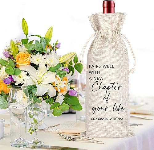 Miniatura 5 de Maydvdv Combina bien con una nueva bolsa de vino del capítulo de tu vida  Fresh Start  Bolsa de vino  Regalo para ella o él  Nuevo regalo de trabajo