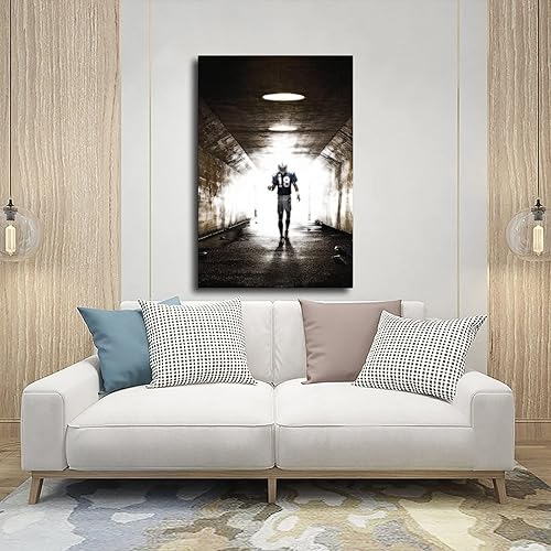 Miniatura 5 de Peyton Manning - Póster de estética artística para 6 jugadores de fútbol americano, póster de lienzo para pared, decoración de sala de estar,