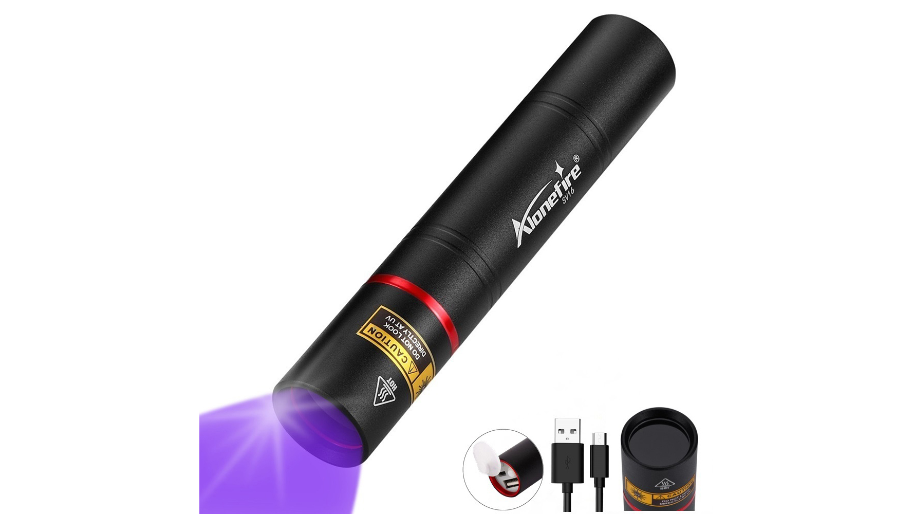 紫外線ブラックライト強力 UV LEDライト波長365nm C型USBアニサキス Amazon.co.jp : Alonefire SV87 5W 紫外線 ズーム ブラック