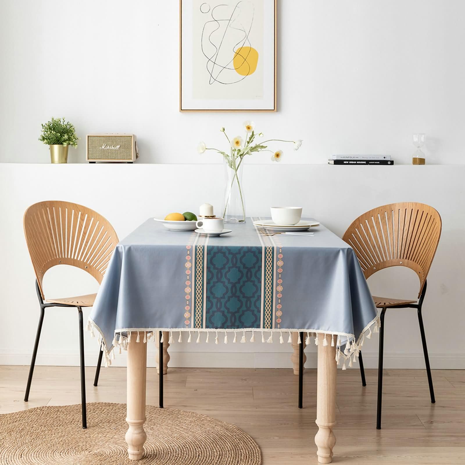 Nappe de table lavable pour repas de famille et décoration de mariage champêtre
