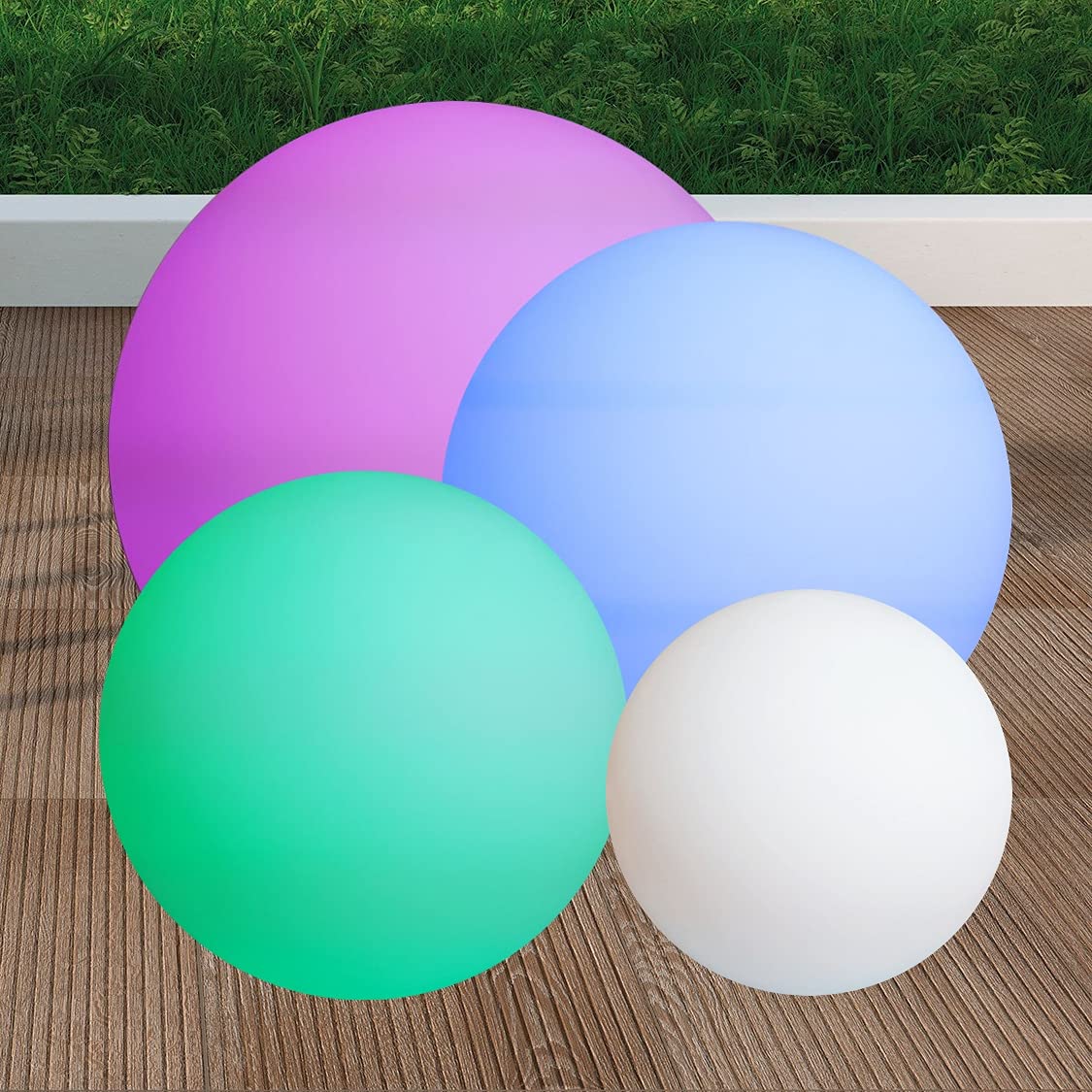 Bola, Esfera con Luz Led RGBW Batería Recargable, Varios Tamaños (40)