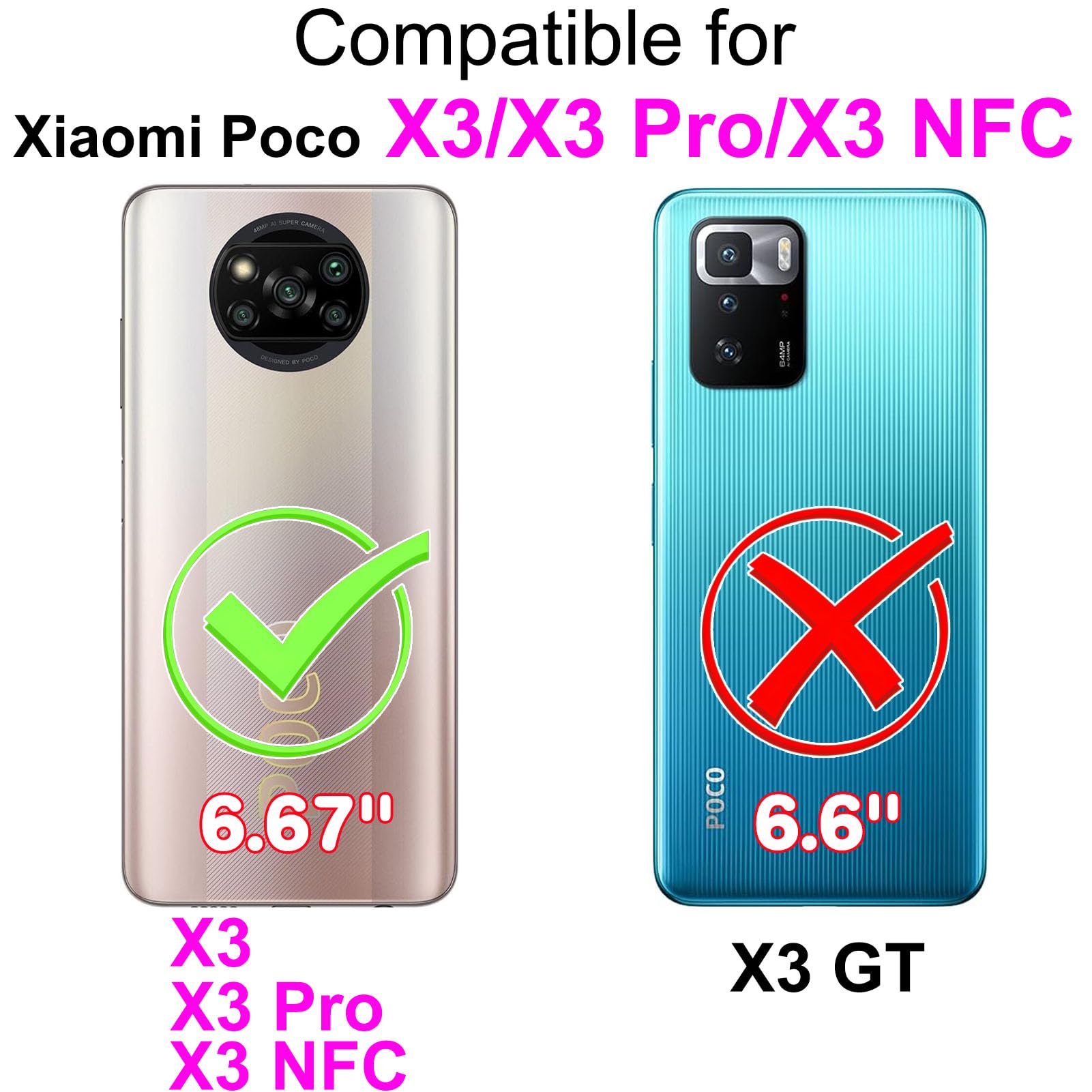 Leder Flip Case Für Xiaomi Poco X3 – Mit Kartenfach, Magnetverschluss & Standfunktion