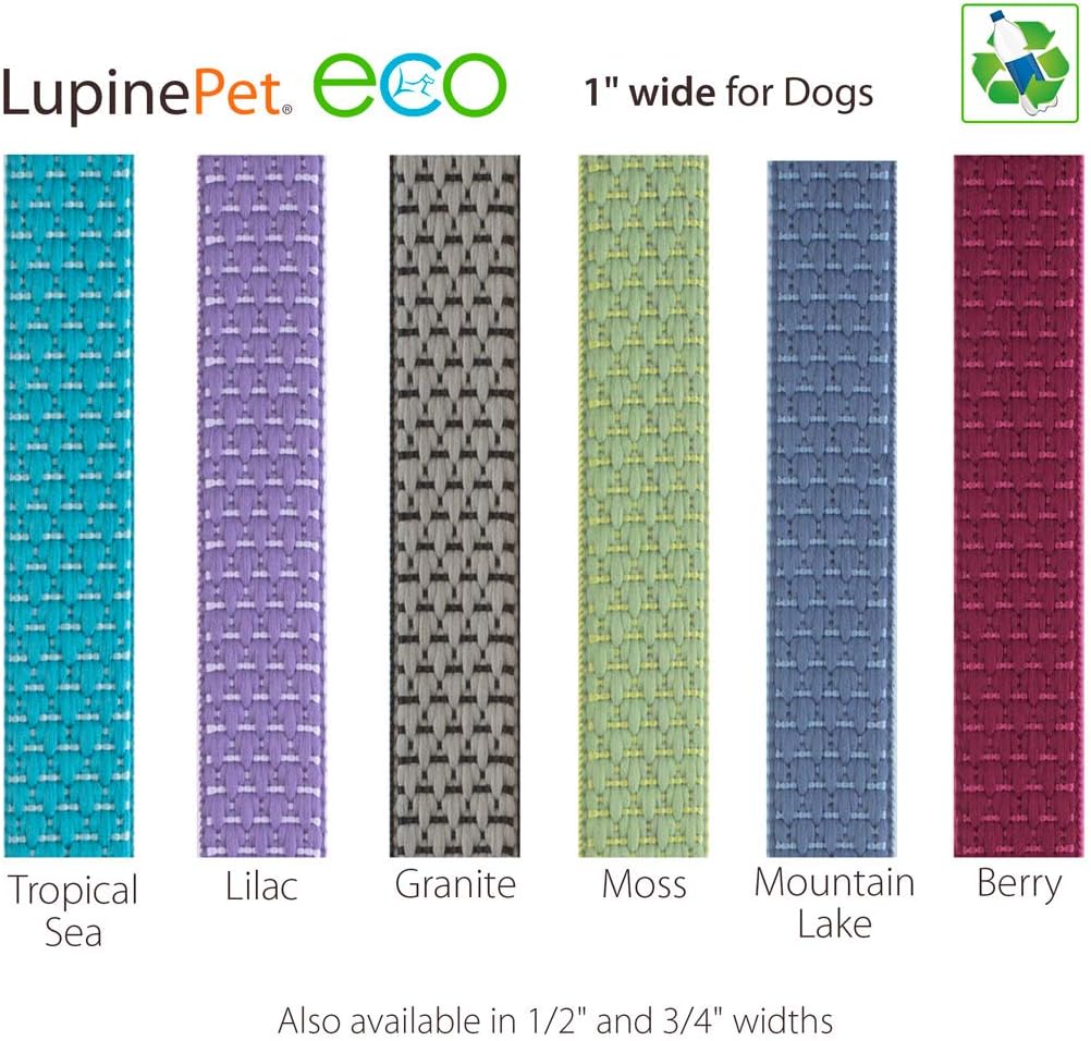 Adjustable Dog Harness by Lupine ECO Collection 1" Wide Lilac with 20-32" Girth