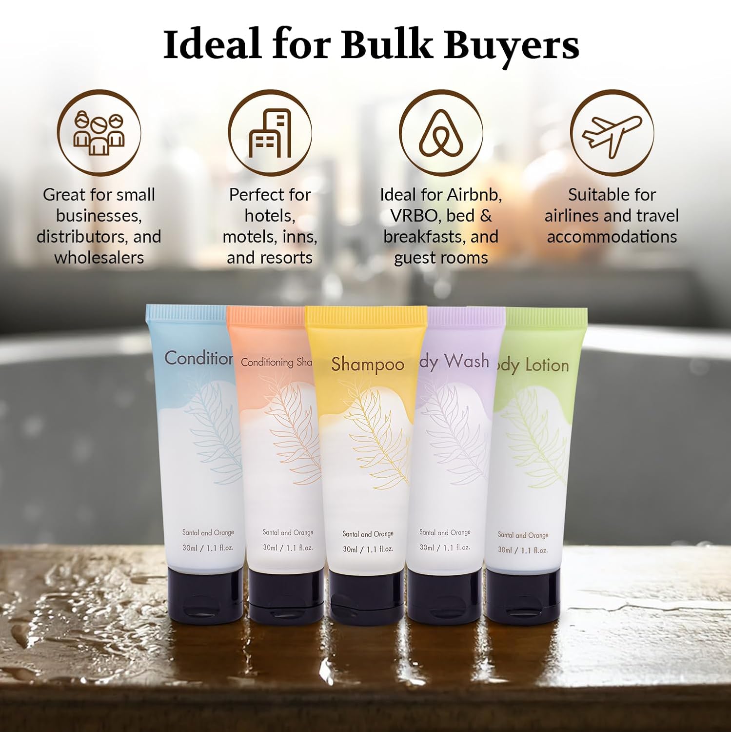 2 in 1 Shampoo and Conditioner Bulk Double Sealed Individually Wrapped Travel Size Shampoo & Conditioner 2in1 Set Hotel Supplies and Toiletries for Guest - Image 4