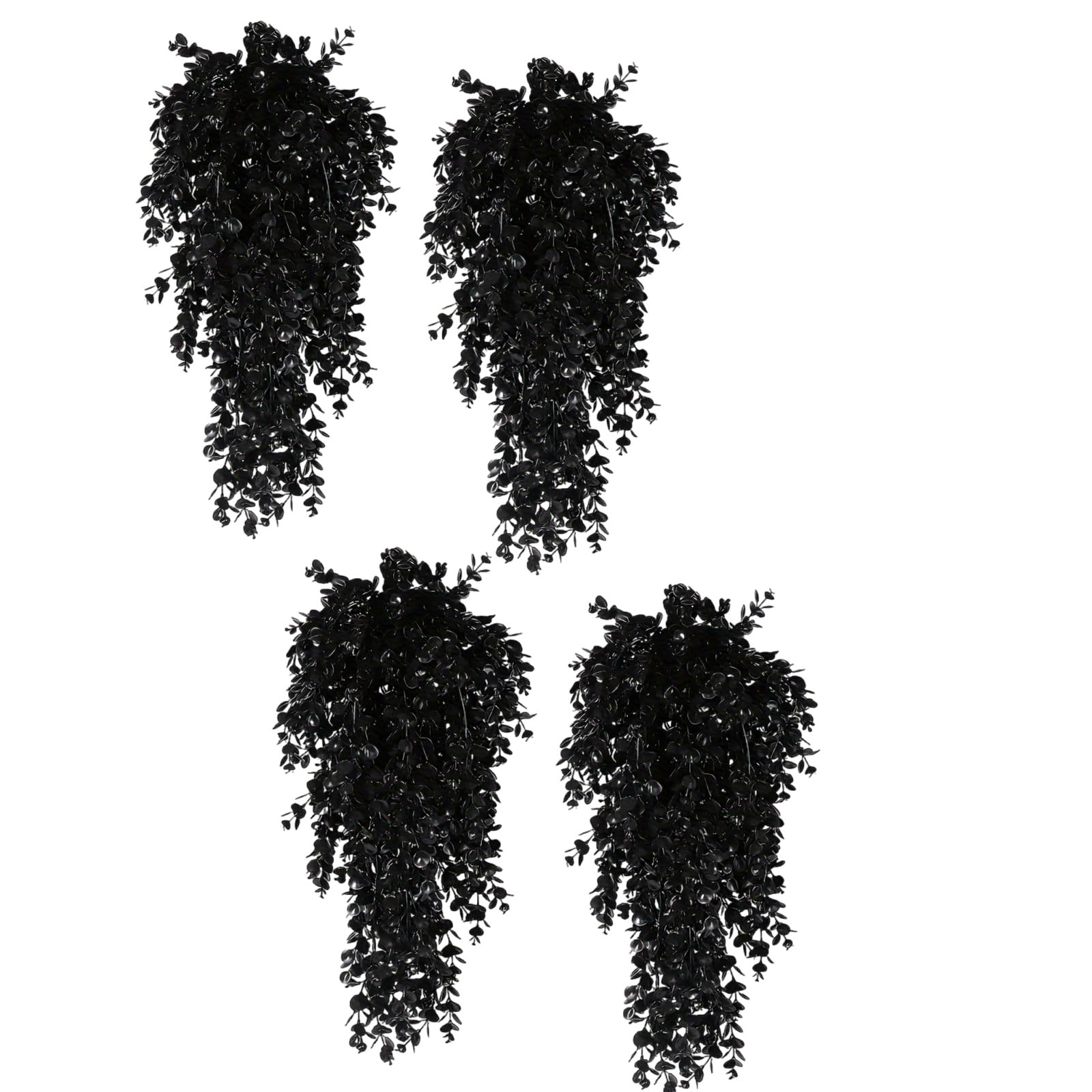 Jazuaiao Of 4 Festival Black Inverted Tree Ornament Halloween Decoration Black Hanging Tree for Parties Halloween Theme Accessories